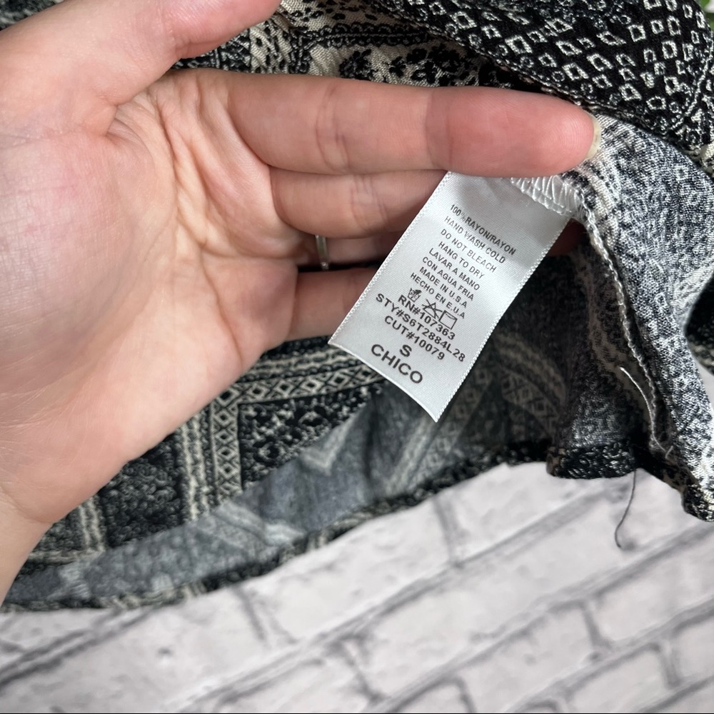 [3/$30solemio Abstract Printed Flutter Sleeve Blo… - image 7